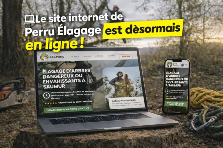 🌿 Nouveau site web pour ETS Perru Élagage !Nouveau site web pour ETS PERRU !